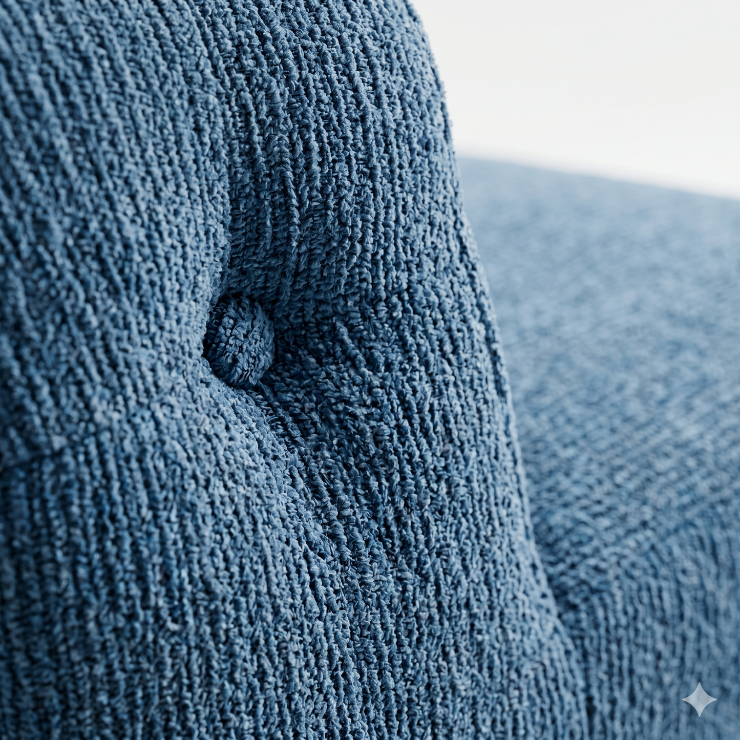 Fauteuil Lounge Compressé Bouclette avec Pouf — Confort Absolu